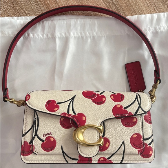 Coach Handbags - Coach Tabby 20 Shoulder Bag- White/Cherry Print